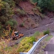 Desprendimiento en Peñalba durante este fin de semana. La cantina de Peñalba 