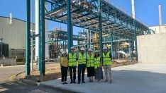 Equipo de Eurecat y CIUDEN que ha participado en la primera fase del proyecto, en las instalaciones de CIUDEN donde se ubicará la planta piloto de producción de metanol.