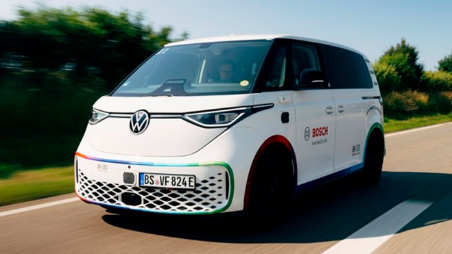 ChatGPT conduciendo un Volkswagen ID Buzz (Web de Bosch) ChatGPT conduciendo un Volkswagen ID Buzz (Web de Bosch)