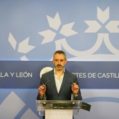 Miriam Chacón / ICAL . El portavoz del Grupo Vox en las Cortes, David Hierro