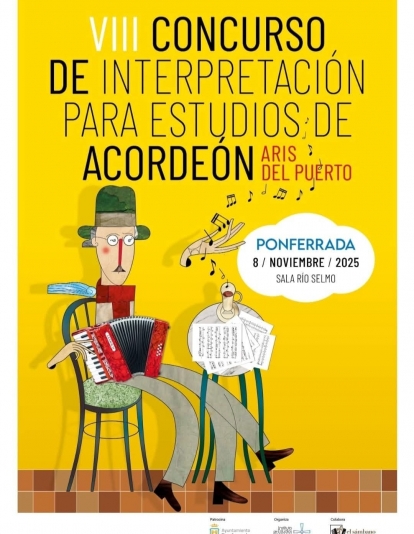 VIII edición del Concurso de Interpretación para Estudios de Acordeón se celebra el sábado 8 en la Sala Rio Selmo