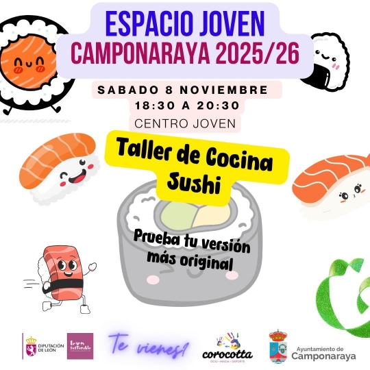 Espacio joven Camponaraya Taller de cocina sushi