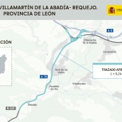 Primer tramo de la autovía A 76 entre Villamartín de la Abadía y Requejo
