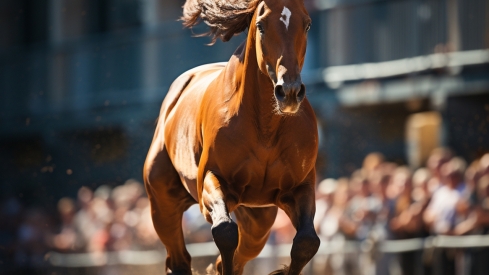 el caballo en la naturaleza genera imagen