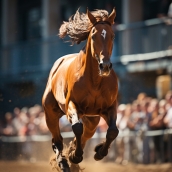 el caballo en la naturaleza genera imagen