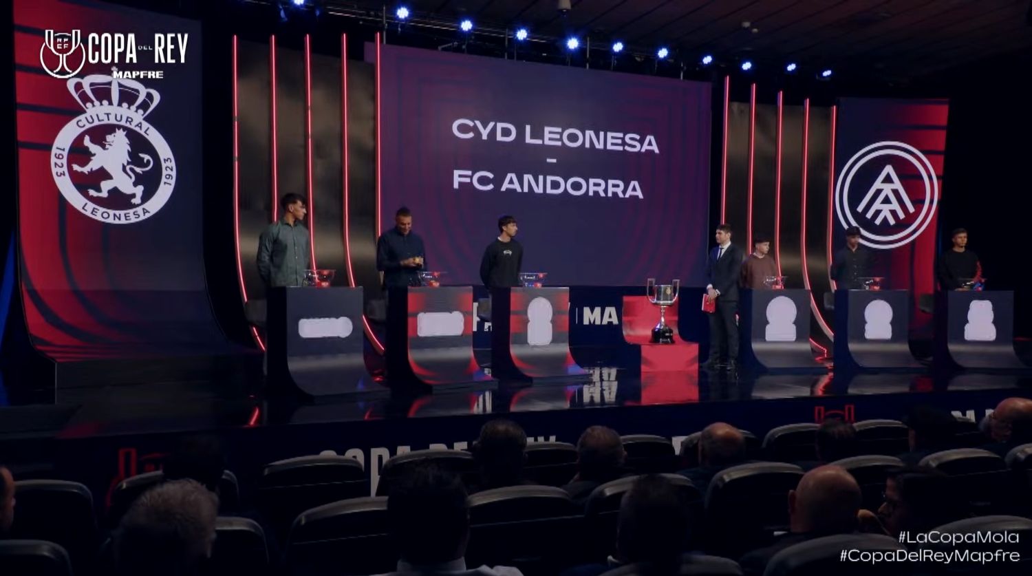 Sorteo de la segunda eliminatoria de la Copa del Rey que enfrentará a la CyD Leonesa y el Andorra