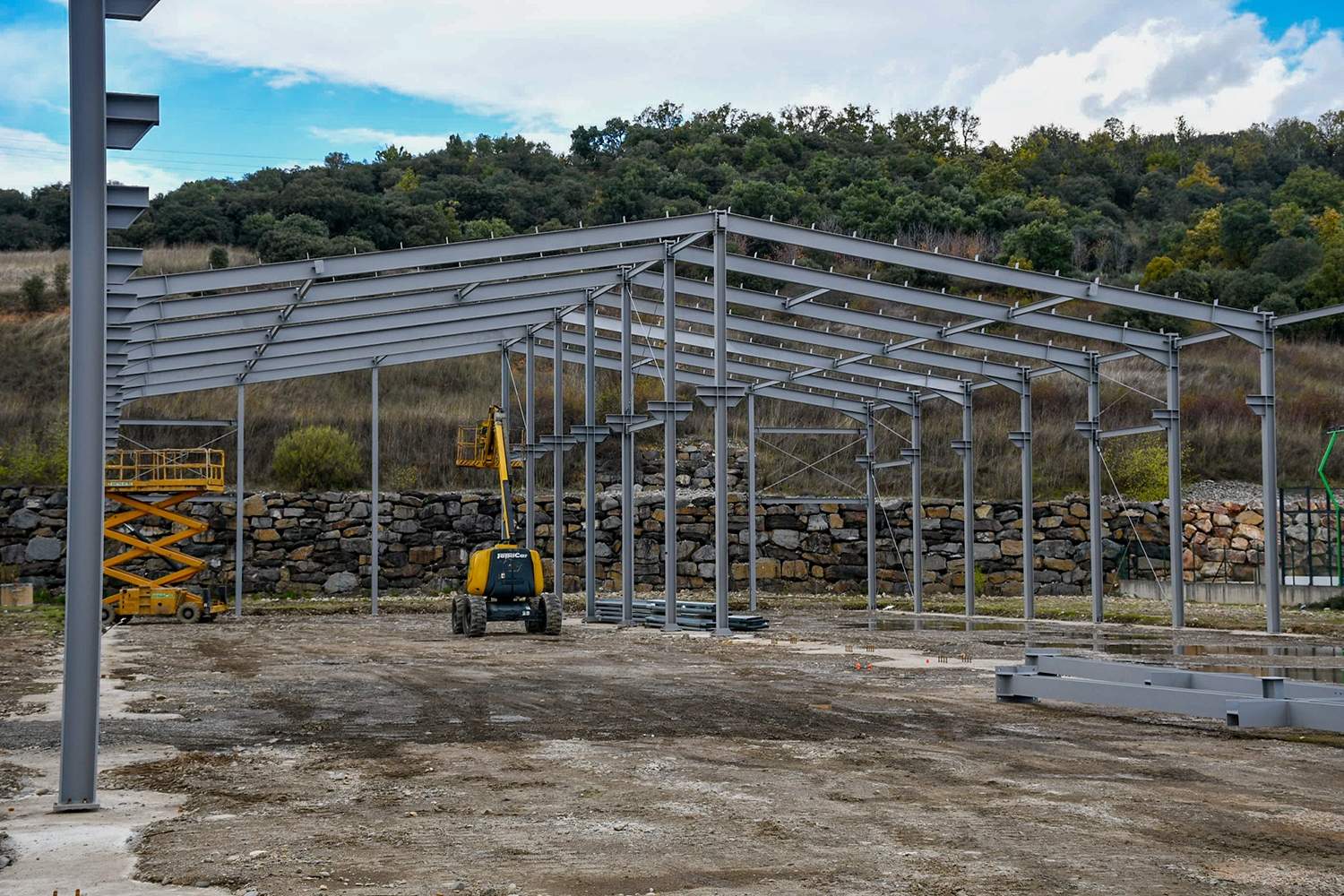 Construcción de la planta de reciclado de Bembibre