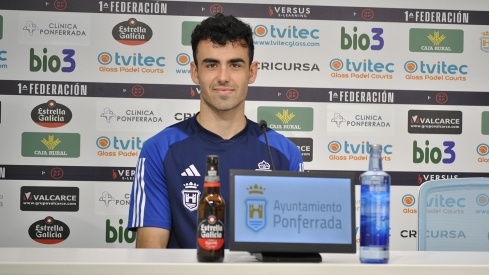 El jugador de la Ponferradina, Mario Jorrín