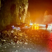 Derrumbe en la CL 631.