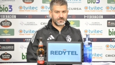 El entrenador de la Ponferradina, Fernando Estévez