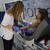 César Sánchez / ICAL. Unidad móvil de donación de la Hermandad de Donantes de Sangre del Bierzo y Laciana