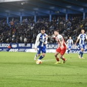 Lugo Ponferradina (271) Borja Valle disputa el balón Lugo Ponferradina (271) Borja Valle disputa el balón