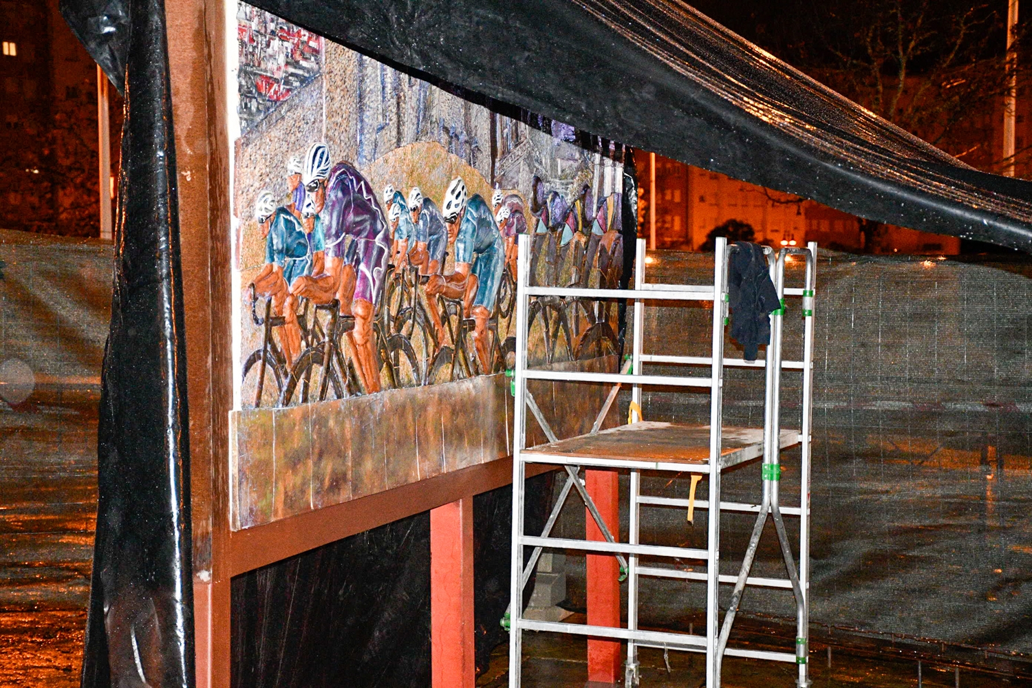 Mural en homenaje al Mundial de Ciclismo de Ponferrada (1)