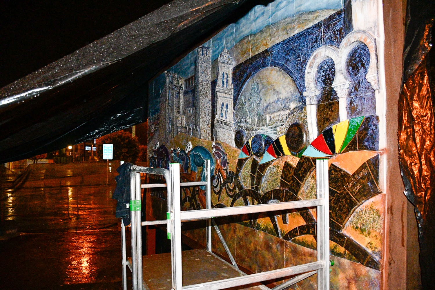 Mural en homenaje al Mundial de Ciclismo de Ponferrada (2)