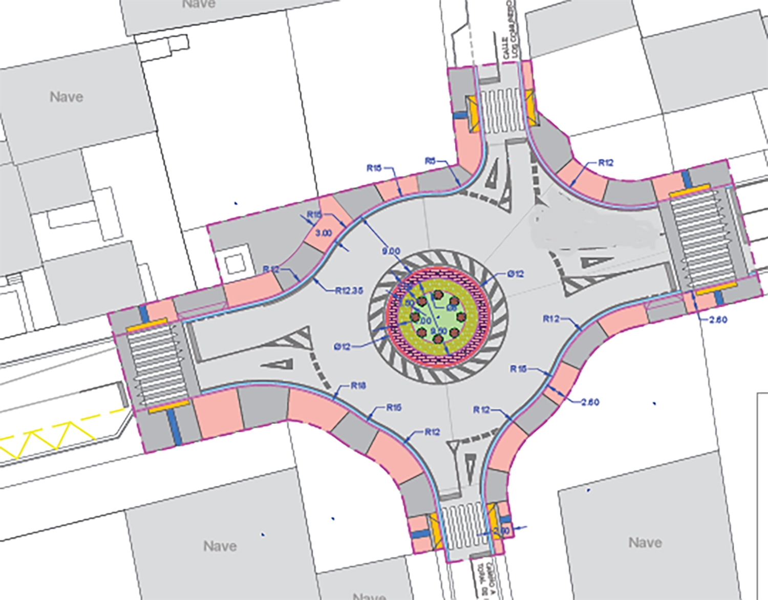 Plano de las obras de la glorieta a Toral de Merayo Plano de las obras de la glorieta a Toral de Merayo