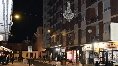 Las lámparas navideñas de Ponferrada 'lucen' nueva ubicación