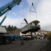 César Sánchez / ICAL . Recepción de los coches de pasajeros del tren turístico del Ponfeblino César Sánchez / ICAL . Recepción de los coches de pasajeros del tren turístico del Ponfeblino