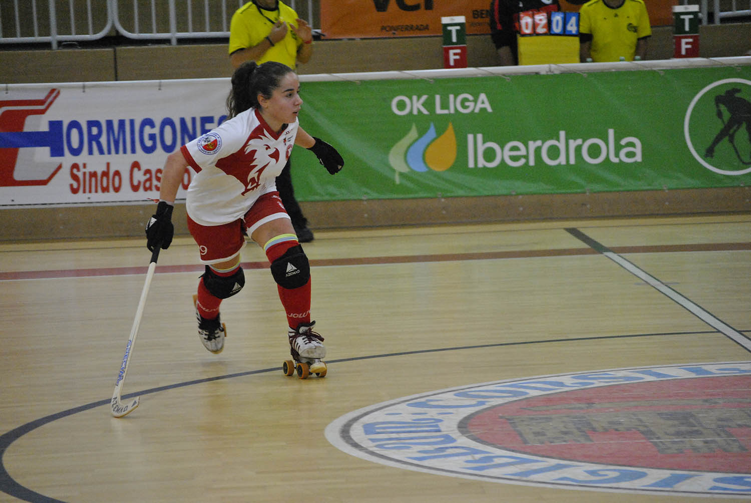 La jugadora del Bembibre Hockey Joana Xicota