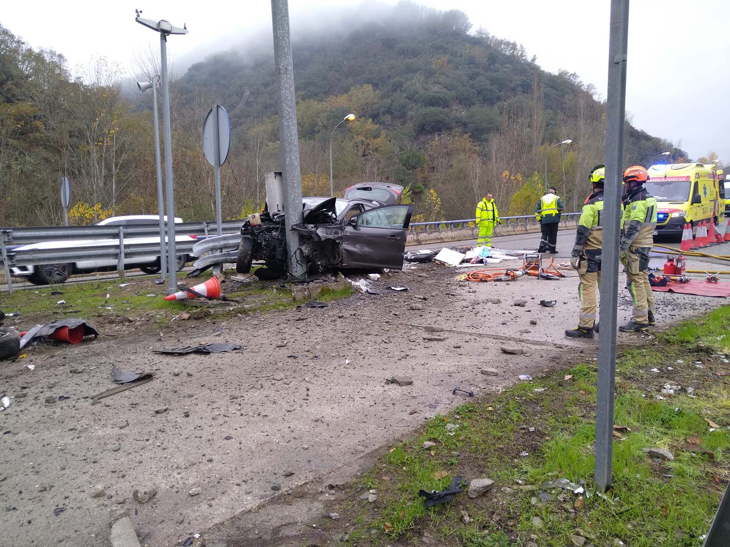 Excarcelamiento en la A 6 en Villafranca.