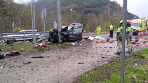 Excarcelamiento en la A 6 en Villafranca.