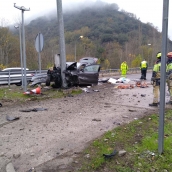 Excarcelamiento en la A 6 en Villafranca.