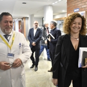 La directora general de Asistencia Sanitaria y Humanización, Silvia Fernández, y el gerente de la Gasbi, Juan Ortiz de Saracho, tras la comisión de seguimiento del Plan de Garantía Asistencial para El Bierzo. 