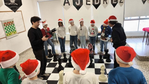 Rodaje del videoclip navideño de Óscar Quijano en el Colegio Virgen de la Peña (1) Héctor Keudell