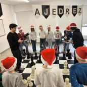 Rodaje del videoclip navideño de Óscar Quijano en el Colegio Virgen de la Peña (1) Héctor Keudell