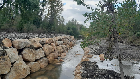 La CHMS refuerza el regato Piquelo en Carracedelo para frenar los desbordamientos del Cúa