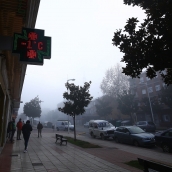 César Sánchez ICAL. Niebla, frío y helada en Ponferrada