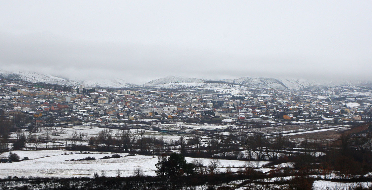 Fabero nevado con nieve