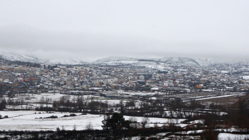 Fabero nevado con nieve