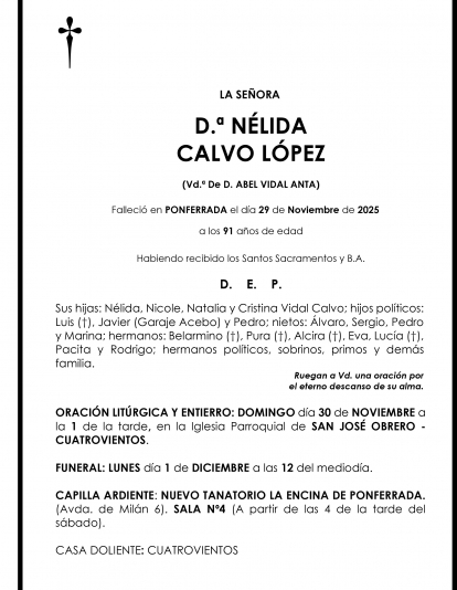 NELIDA CALVO LOPEZ