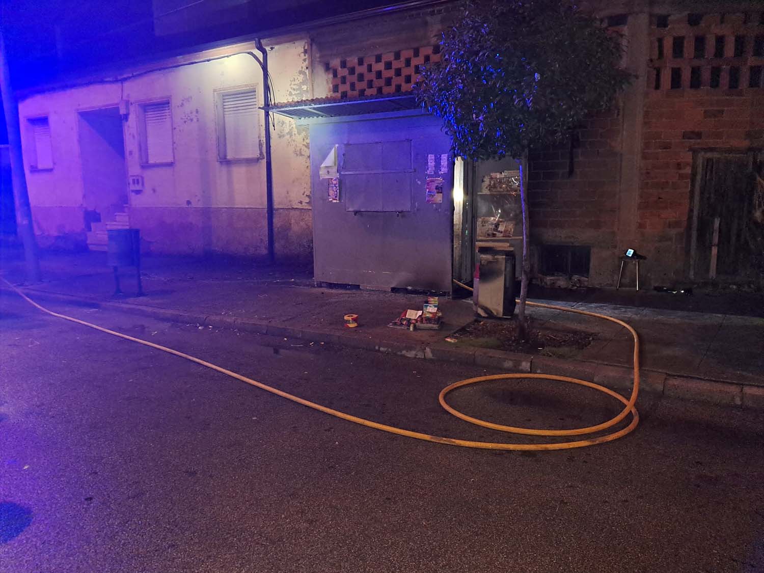 Incendio en el quiosco de La Placa