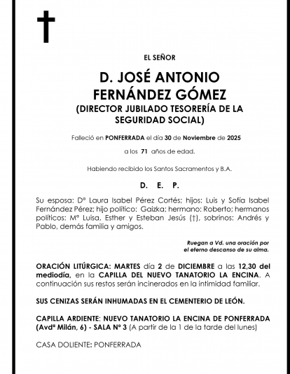 JOSE ANTONIO FERNANDEZ GOMEZ