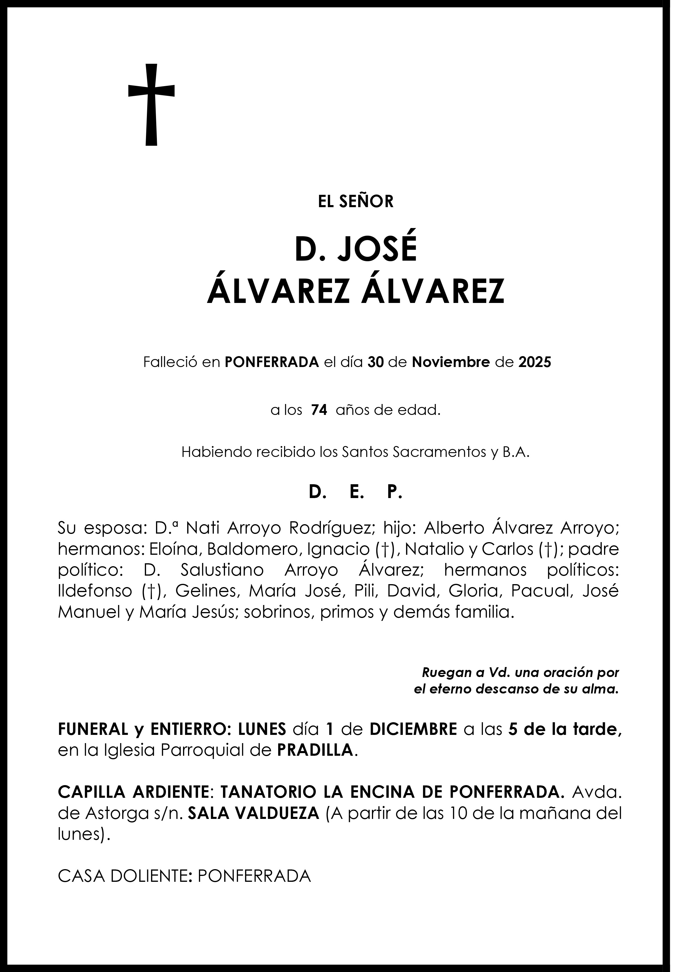 JOSE ALVAREZ ALVAREZ