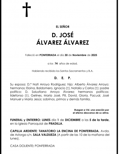 JOSE ALVAREZ ALVAREZ