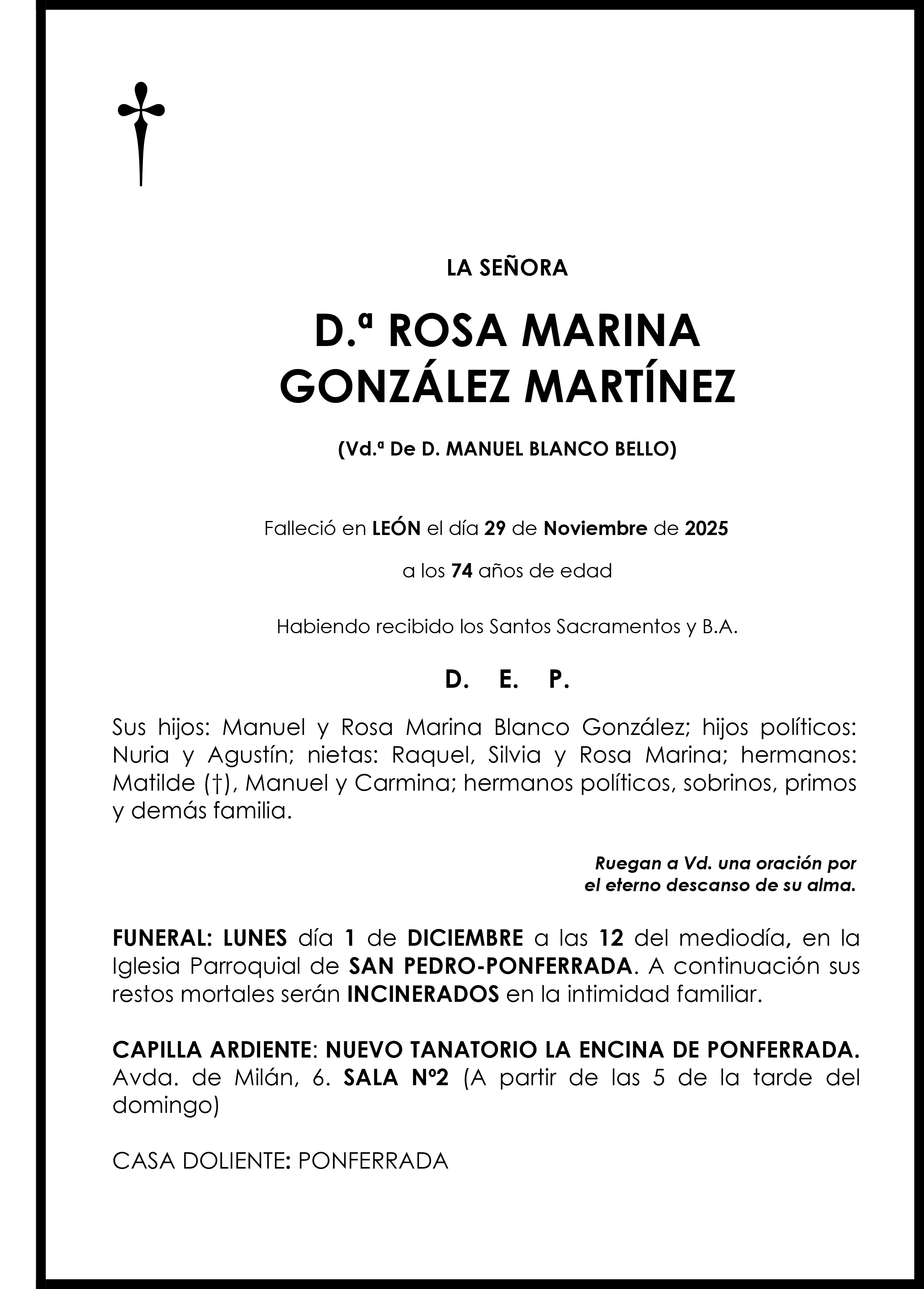 ROSA MARINA GONZALEZ MARTINEZ
