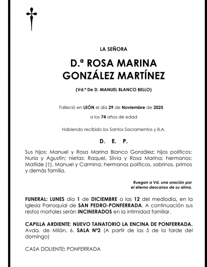 ROSA MARINA GONZALEZ MARTINEZ