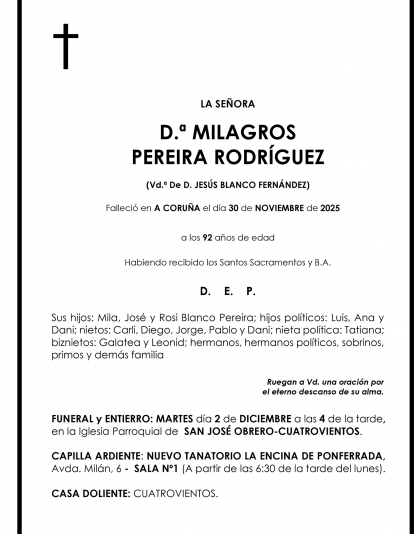MILAGROS  PEREIRA RODRÍGUEZ 