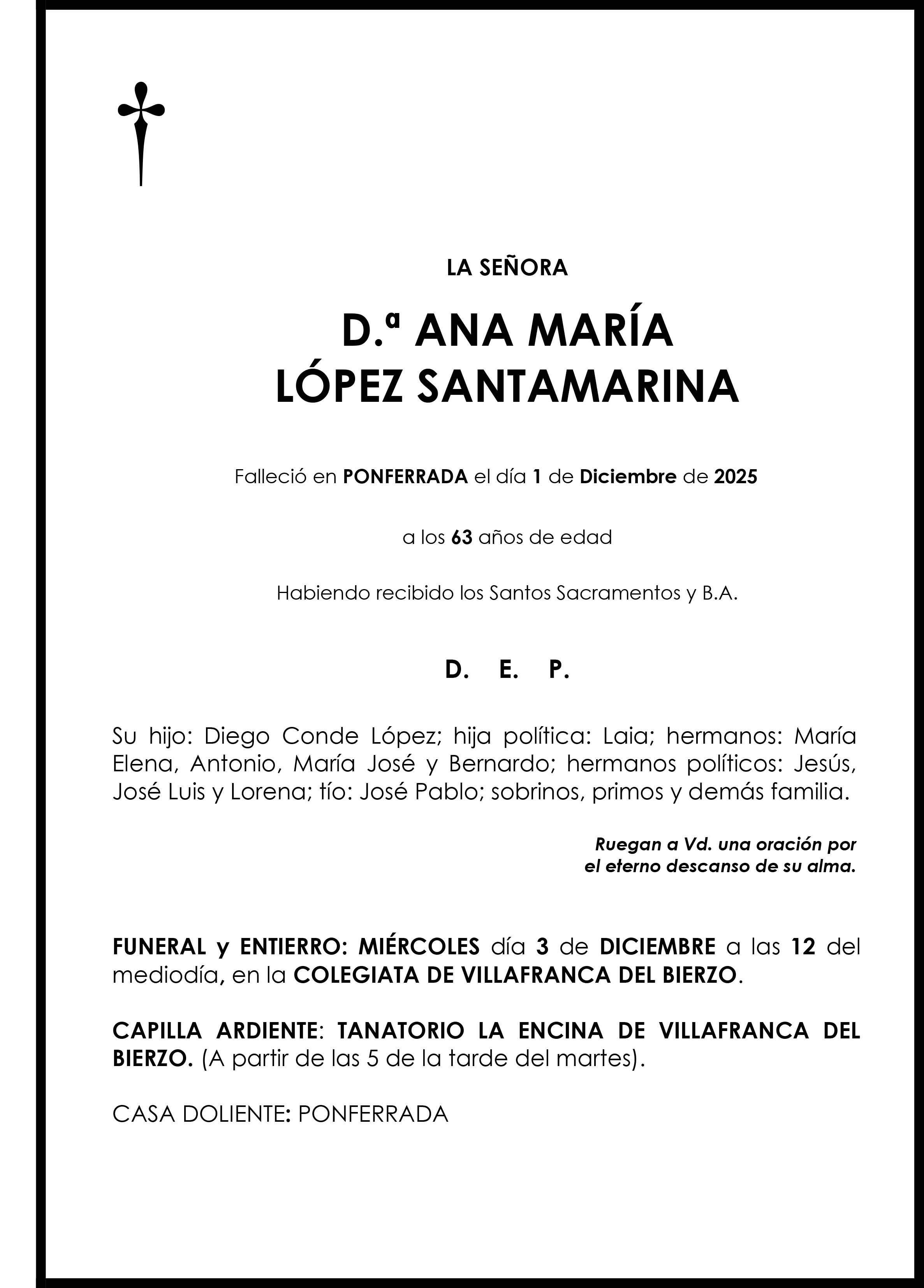 ANA MARIA LOPEZ SANTAMARINA