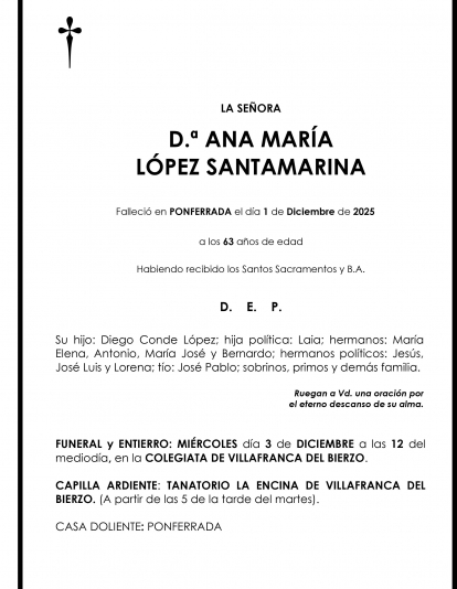 ANA MARIA LOPEZ SANTAMARINA