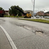 Rotonda de la av de la Libertad con av escritores