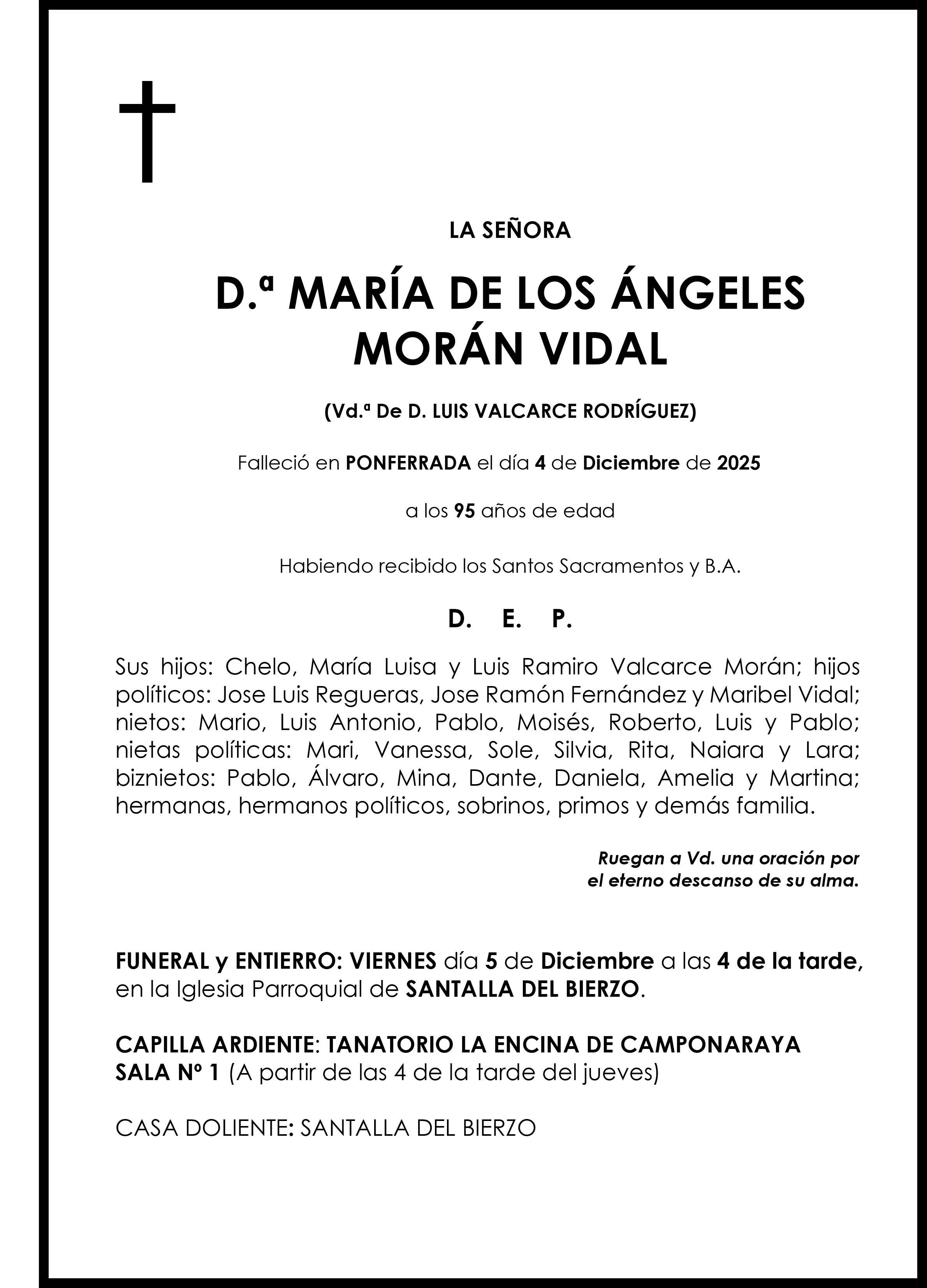 MARIA DE LOS ANGELES MORAN VIDAL
