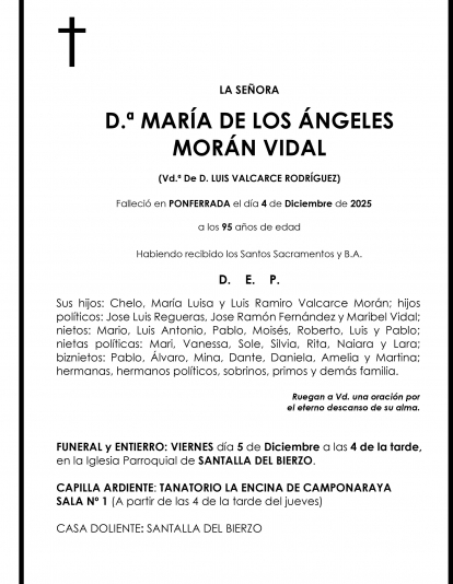 MARIA DE LOS ANGELES MORAN VIDAL