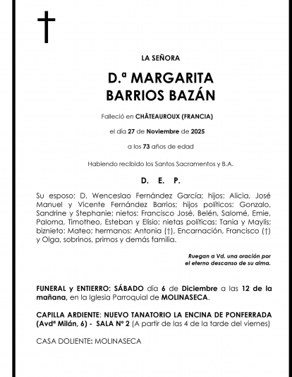 MARGARITA BARRIOS BAZAN