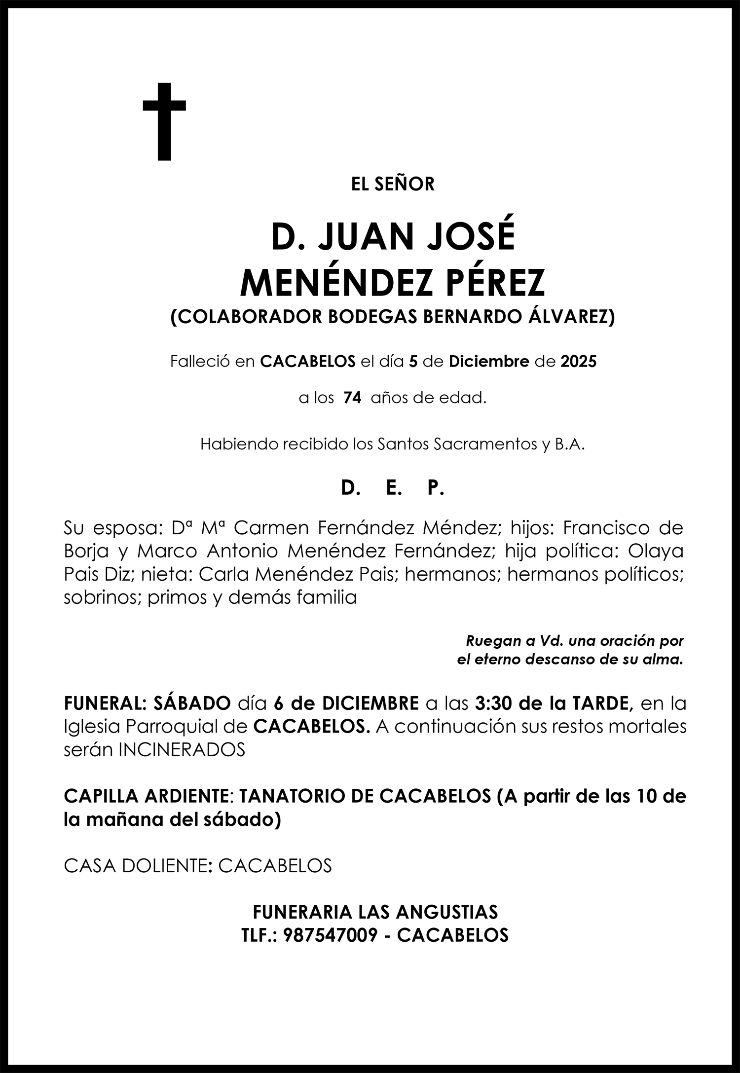 JUAN JOSÉMENÉNDEZ PÉREZ