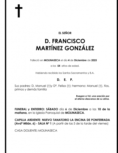 FRANCISCO  MARTÍNEZ GONZÁLEZ