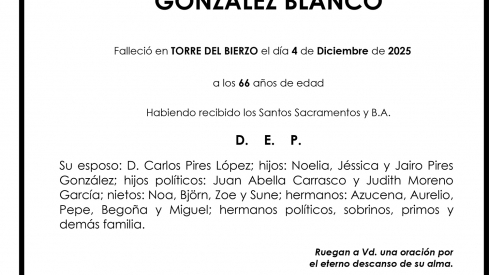 MARÍA TERESA  GONZÁLEZ BLANCO