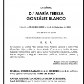 MARÍA TERESA GONZÁLEZ BLANCO MARÍA TERESA GONZÁLEZ BLANCO